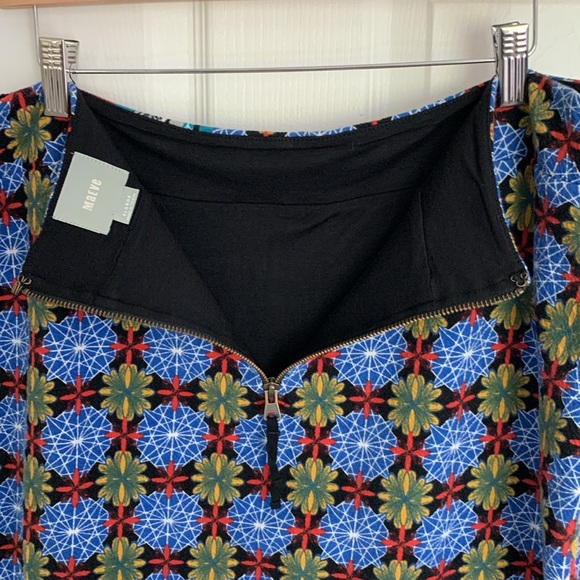 Maeve Anthropologie Tearoom Boho colorful geometric knit pencil skirt size XL - Picture 4 of 9